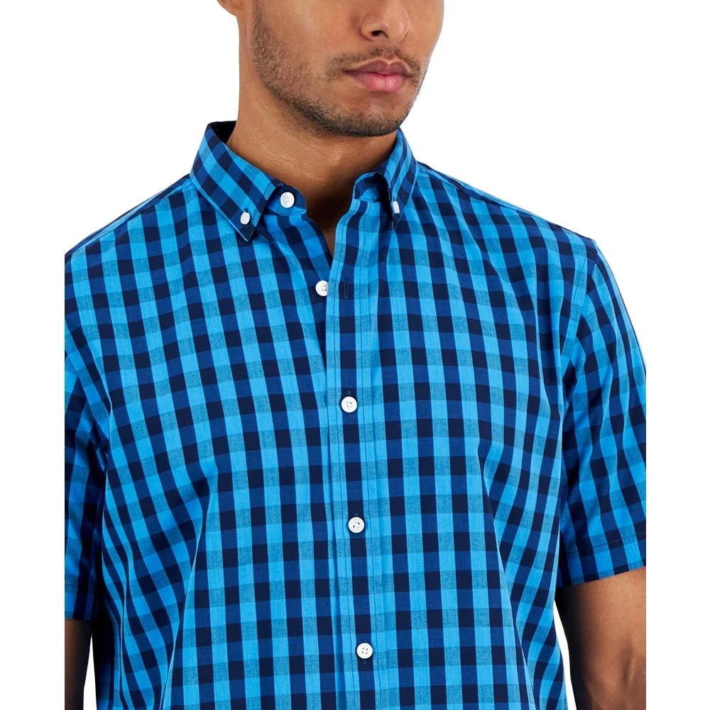 商品Club Room|Men's Short-Sleeve Plaid Shirt, Created for Macy's,价格¥77,第3张图片详细描述