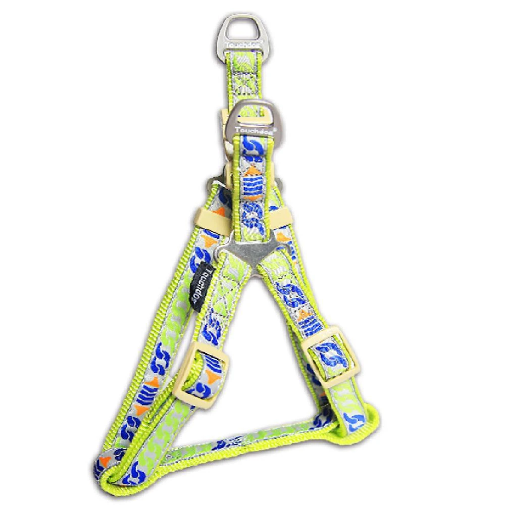 商品Touchdog|'Chain Printed' Tough Stitched Dog Harness and Leash,价格¥160,第2张图片详细描述