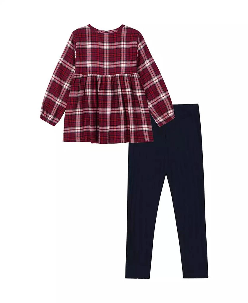 商品Tommy Hilfiger|Toddler and Little Girls Plaid Empire Tunic and Ribbed Leggings, 2-Piece Set,价格¥165,第2张图片详细描述