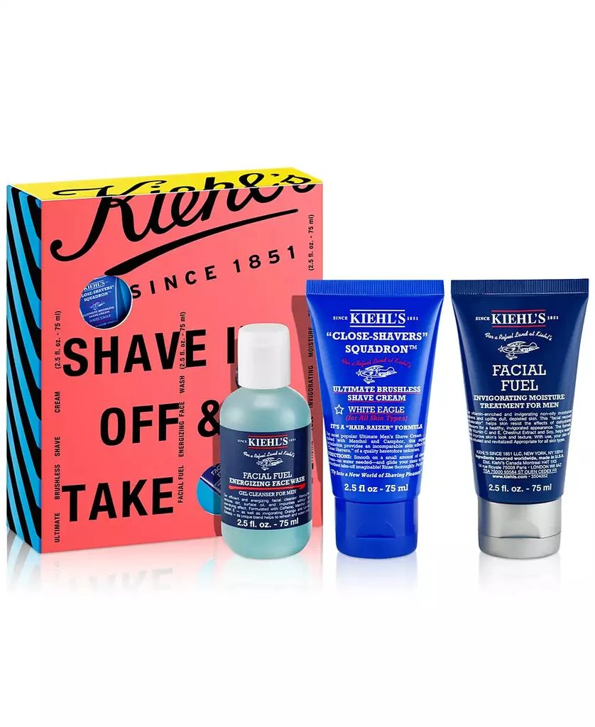 商品Kiehl's|3-Pc. Shave It Off & Take Off Skincare Set,价格¥232,第1张图片