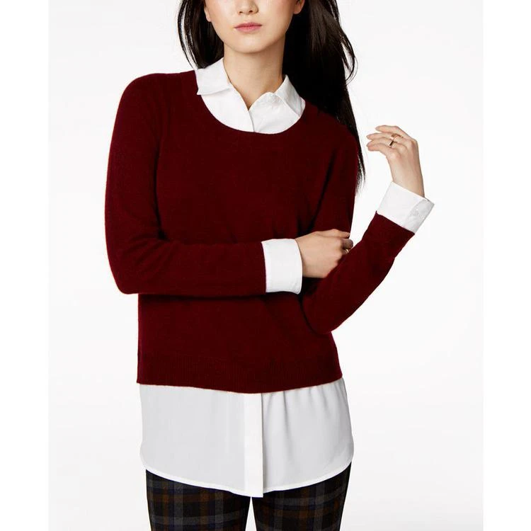 商品Charter Club|Layered-Look Cashmere Sweater, Created for Macy's,价格¥419,第1张图片