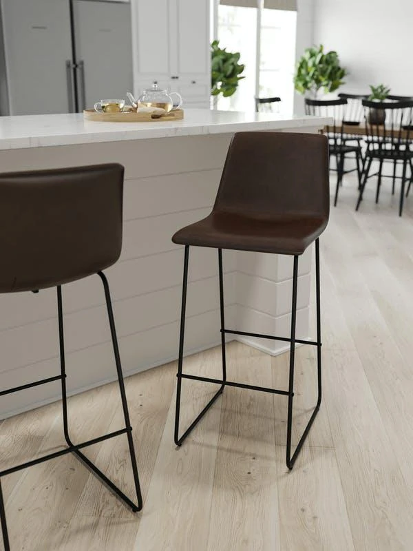 商品Merrick Lane|Carrollton 30 Inch Faux Leather Bar Height Bucket Seat Stools,价格¥255,第1张图片