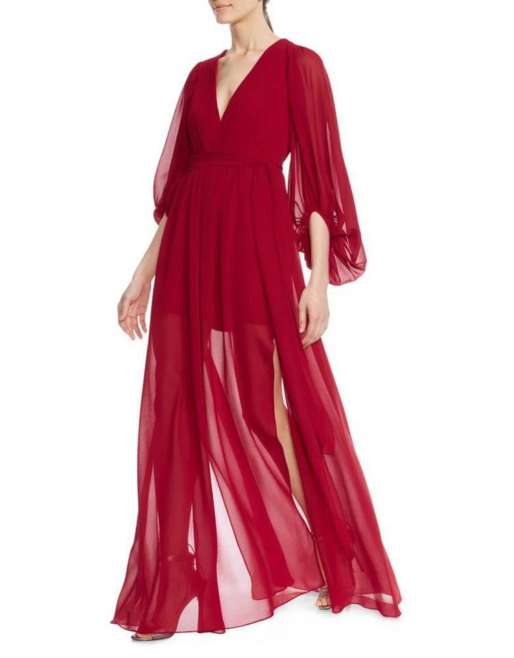 商品Halston Heritage|Plissed Ruffled Gown,价格¥3628,第4张图片详细描述