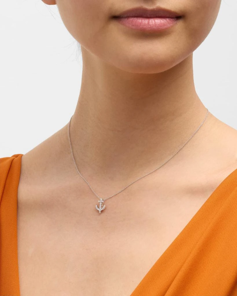 商品Roberto Coin|Anchor Tiny Treasure Necklace in White Gold,价格¥10788,第2张图片详细描述