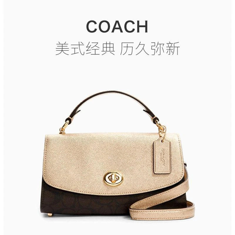 商品Coach|香港直邮COACH蔻驰女士拼色PVC配皮单肩包时尚潮流C1441IMS5V,价格¥3151,第5张图片详细描述