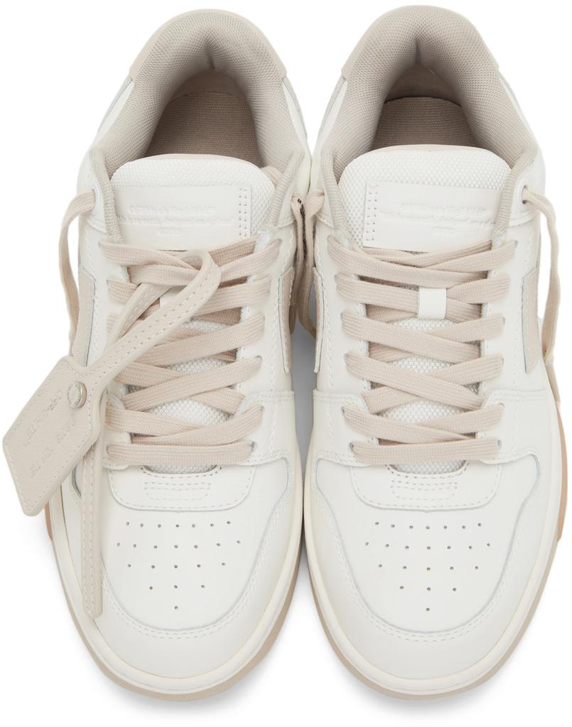 White & Beige Out Of Office Sneakers商品第5张图片规格展示