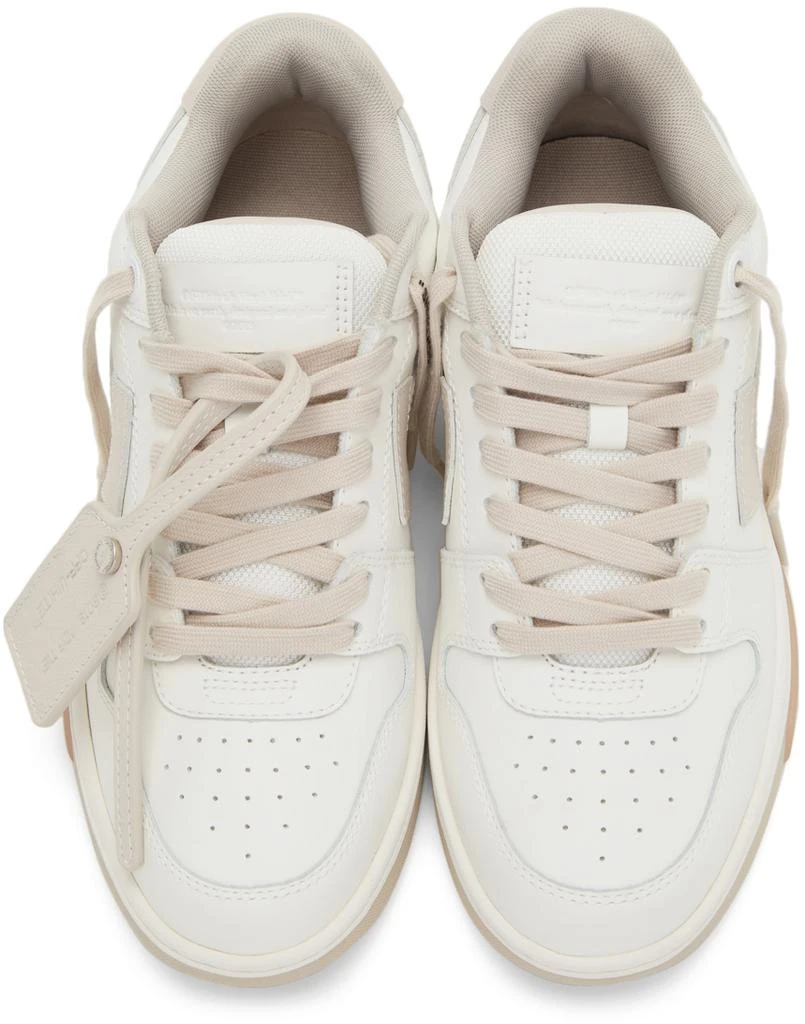 商品Off-White|White & Beige Out Of Office Sneakers,价格¥3172,第5张图片详细描述