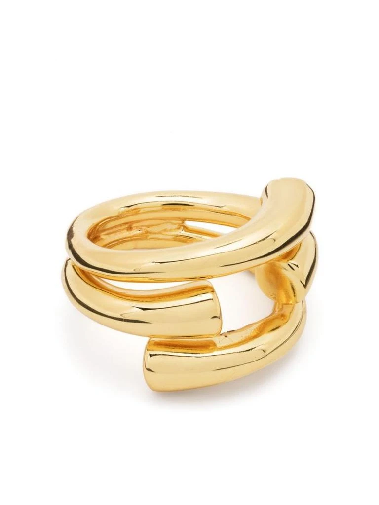 商品FEDERICA TOSI|'New Tube' Gold-Colored Ring In 18K Gold-Plated Bronze Woman,价格¥1148,第2张图片详细描述