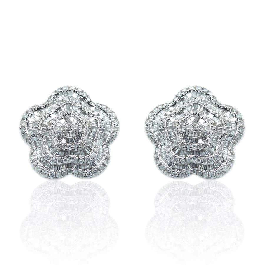 商品Tresorra|14K White Gold Diamond Earrings,价格¥14100,第1张图片