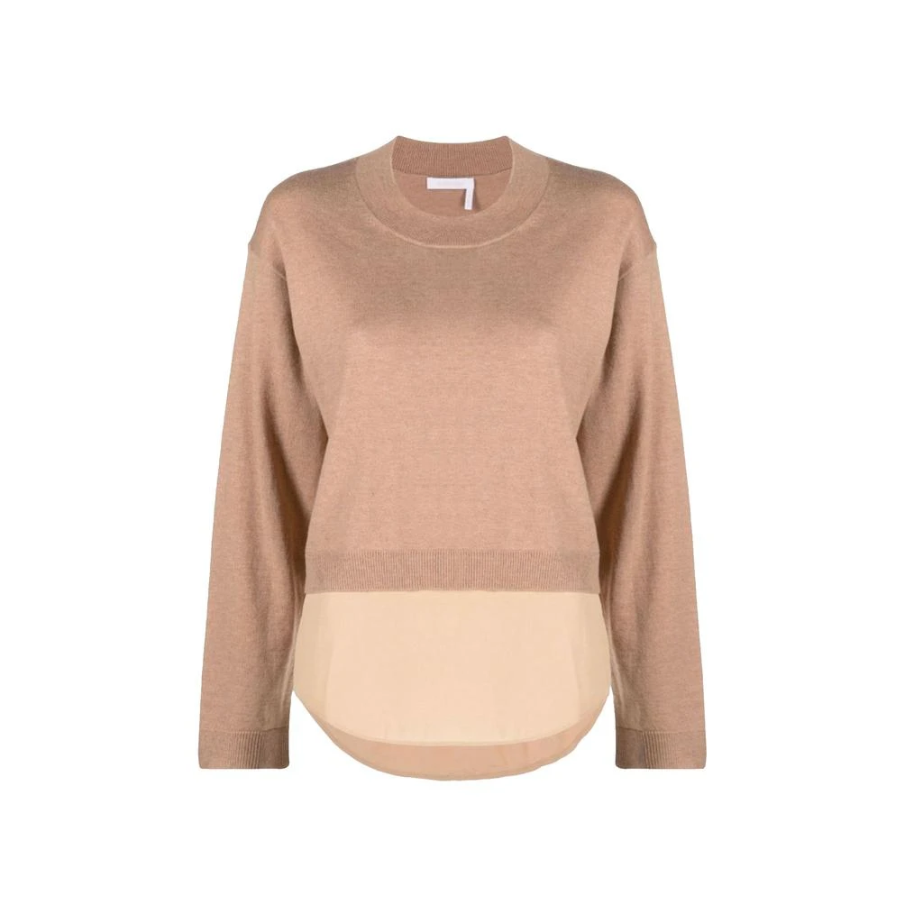 商品See by Chloé|See By Chloe Cotton And Wool Sweater,价格¥2000,第1张图片