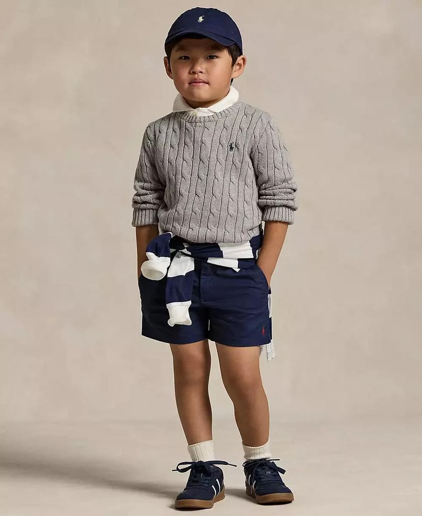 商品Ralph Lauren|Toddler and Little Boys Cable-Knit Cotton Sweater,价格¥487,第2张图片详细描述