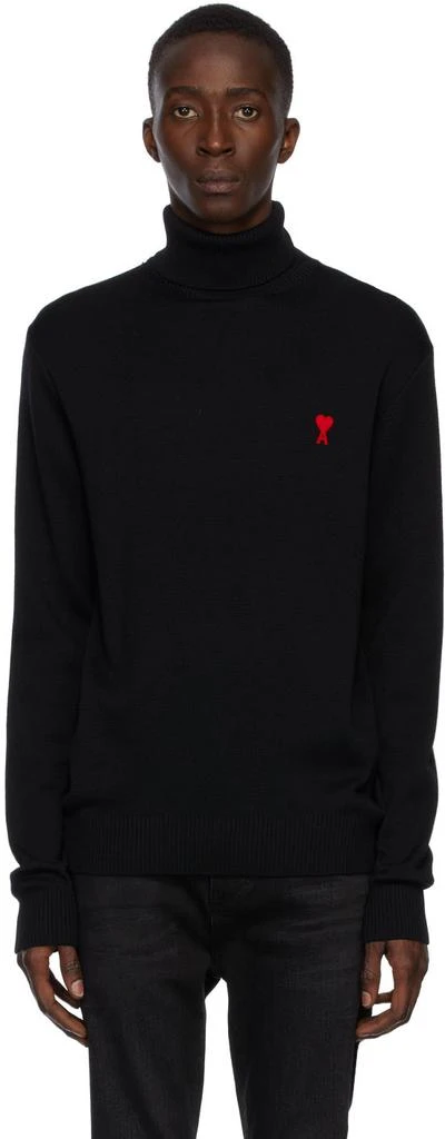 商品AMI|Black Ami de Cœur Turtleneck,价格¥2058,第1张图片