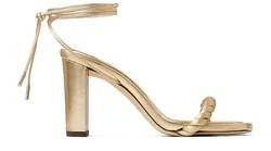 商品Jimmy Choo|Diosa Sandal 85 金色金属纳帕皮凉鞋,价格¥6679,第1张图片