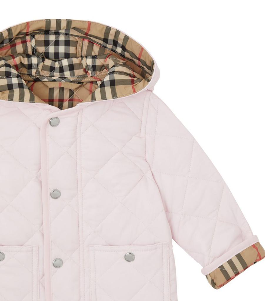 Diamond quilted nylon hooded jacket商品第9张图片规格展示