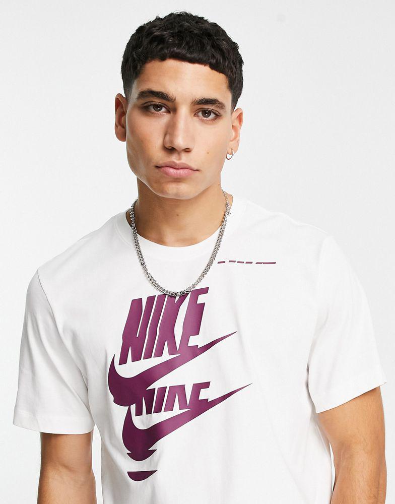 Nike Sport Essentials Multi Futura logo t-shirt in white商品第3张图片规格展示