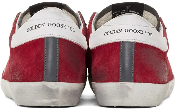 商品Golden Goose|Red & Grey Suede Superstar Sneakers,价格¥3404,第4张图片详细描述