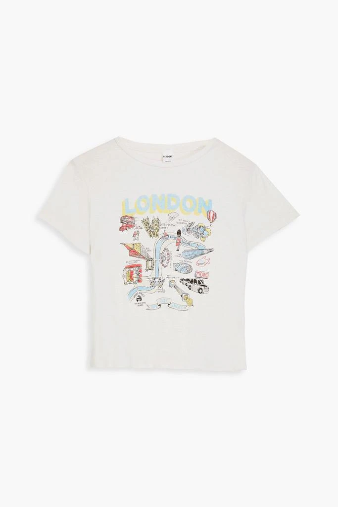 商品Re/Done|Printed cotton-jersey T-shirt,价格¥713,第1张图片