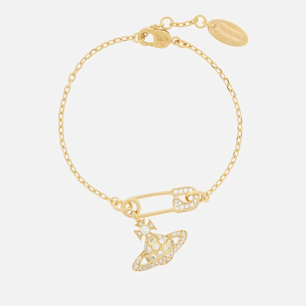 商品Vivienne Westwood|Vivienne Westwood Women's Lucrece Bracelet - Gold White CZ,价格¥1322,第1张图片