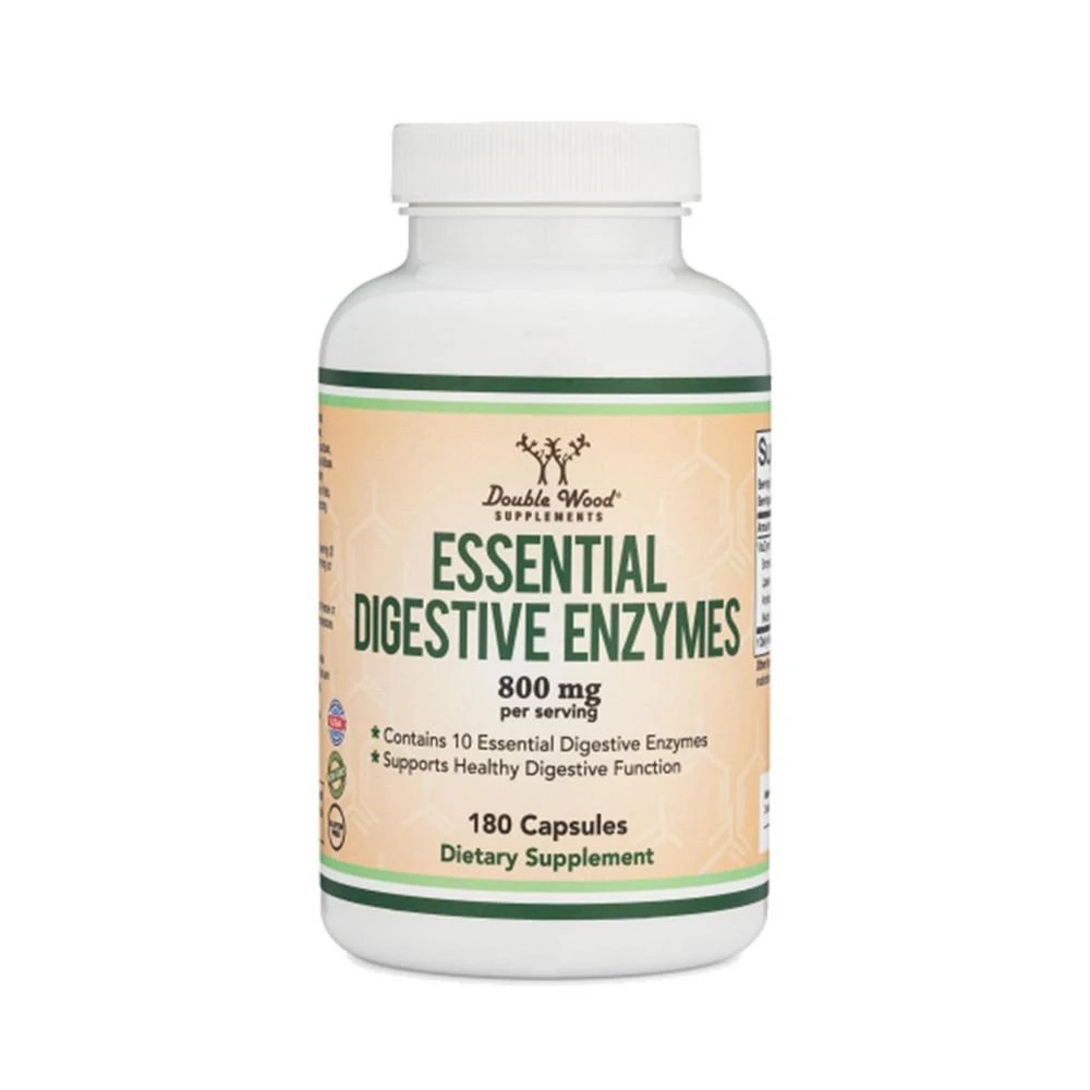商品Double Wood Supplements|Essential Digestive Enzymes - 180 capsules, 800 mg servings,价格¥149,第1张图片