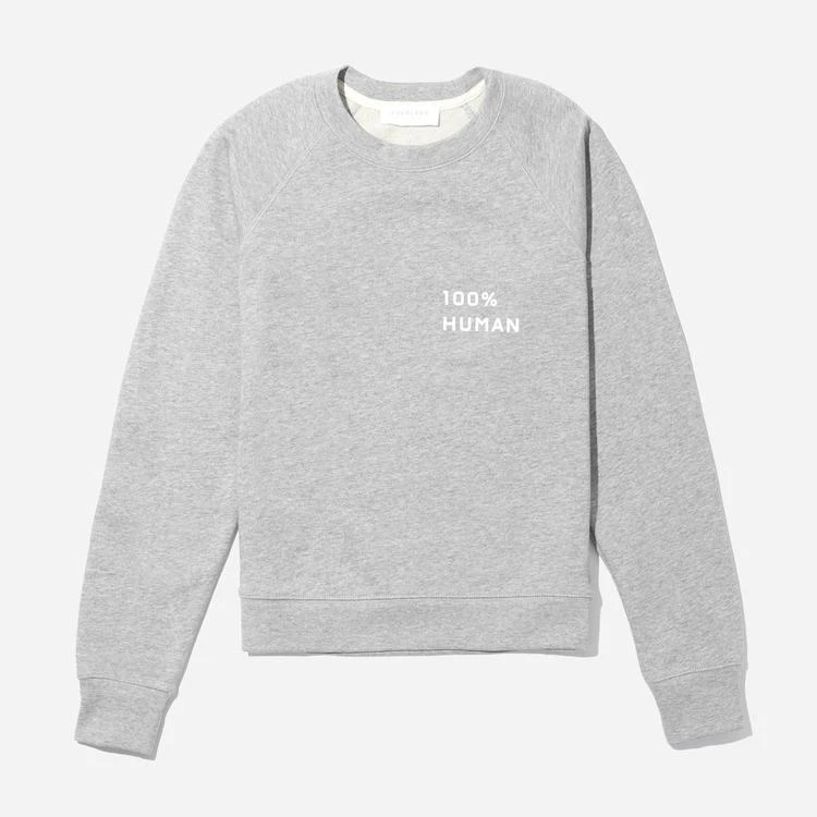 The 100% Human 毛巾绒短款卫衣-小号字体 商品