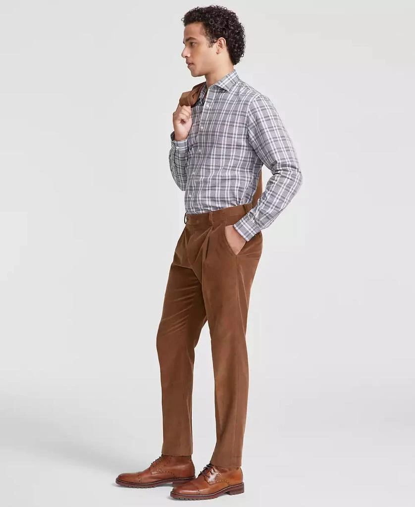 商品Tommy Hilfiger|Men's Relaxed Modern-Fit Pleated Corduroy Suit Separate Pants,价格¥303,第2张图片详细描述