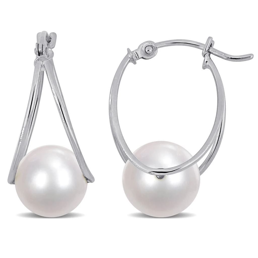 商品Mimi & Max|8-8.5mm Cultured Freshwater Pearl Drop Earrings in 10k White Gold,价格¥740,第1张图片