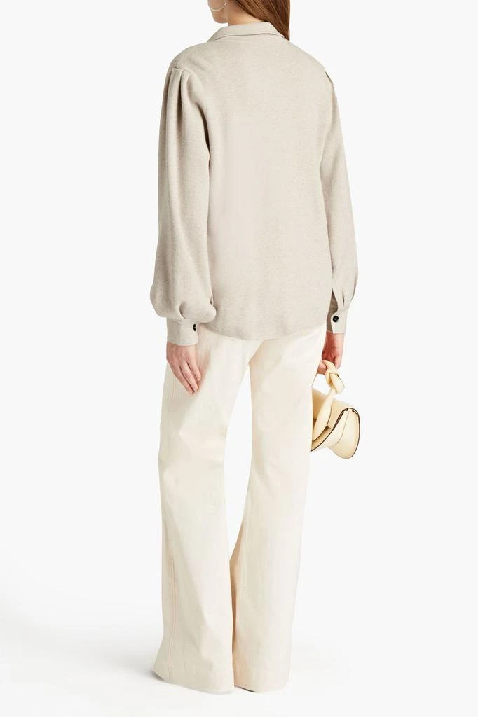 商品N.PEAL|Mélange wool and cashmere-blend cardigan,价格¥2372,第3张图片详细描述