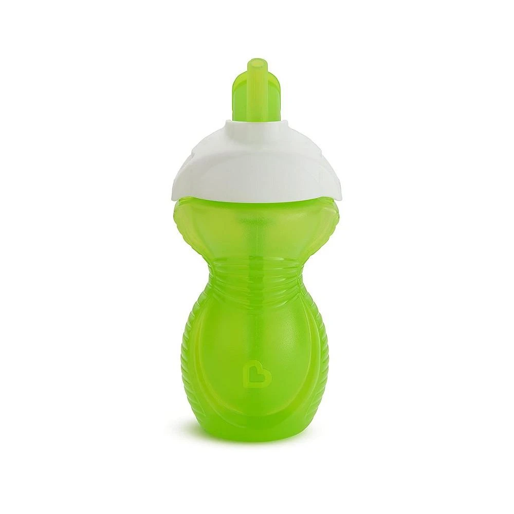 商品Munchkin|Click Lock Flip Straw Cup, Blue/Green, 9 Ounce, 2 Count,价格¥121,第2张图片详细描述