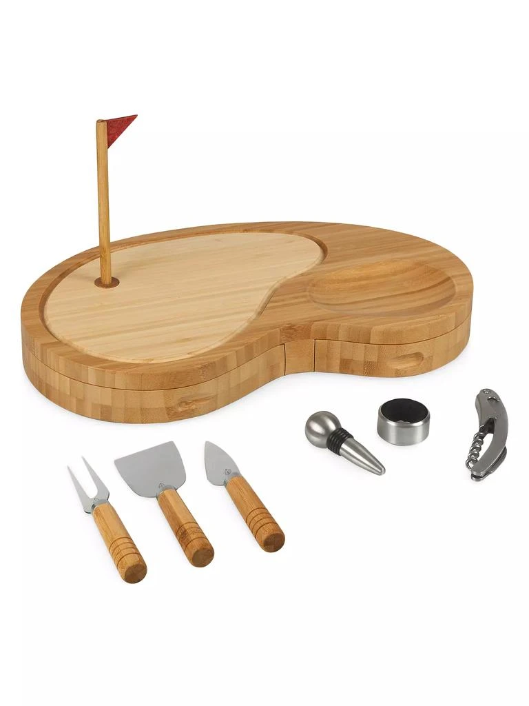商品Picnic Time|Cheese Boards Sand Trap Golf 8-Piece Cheese Board & Tools Set,价格¥741,第1张图片