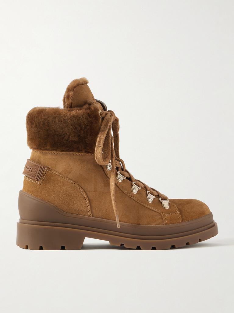 【Bogner】 St. Moritzレザーレースアップブーツ BOGNER St. Moritz buckled shearling-lined textured-leather