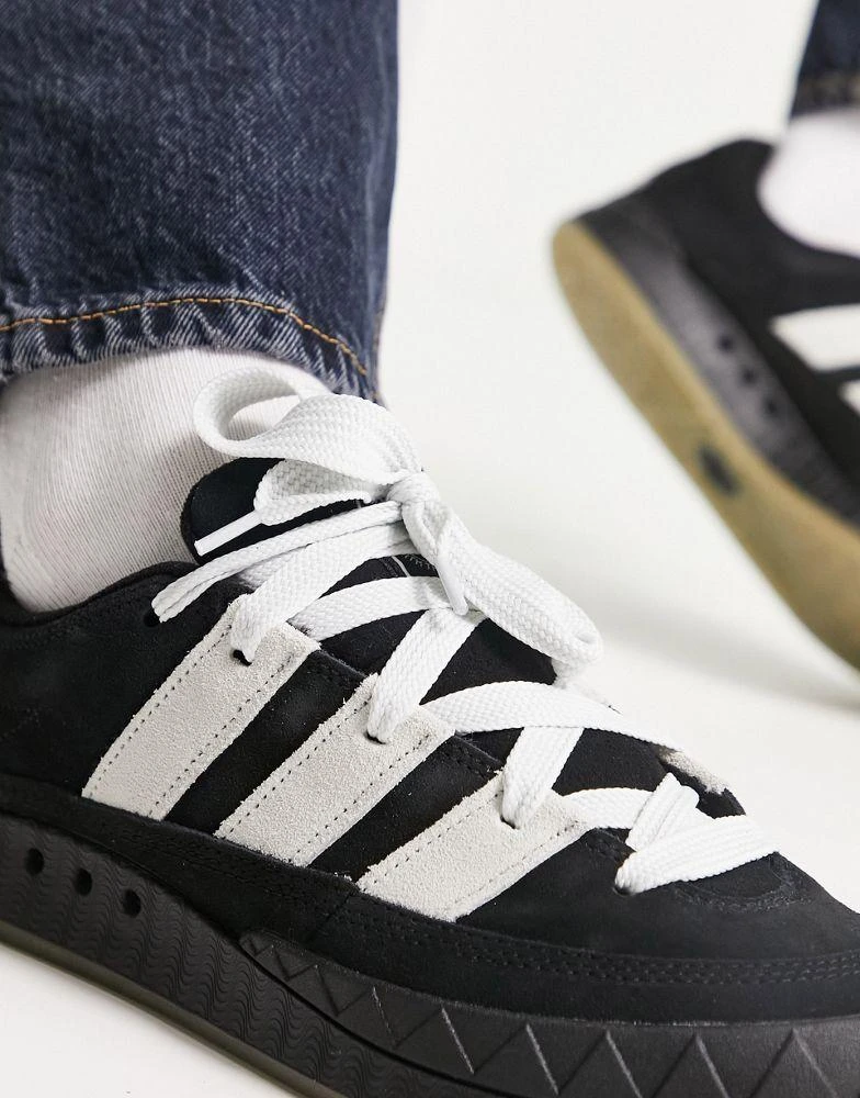 商品Adidas|adidas Originals Adimatic gum sole trainers in black and white,价格¥509,第3张图片详细描述