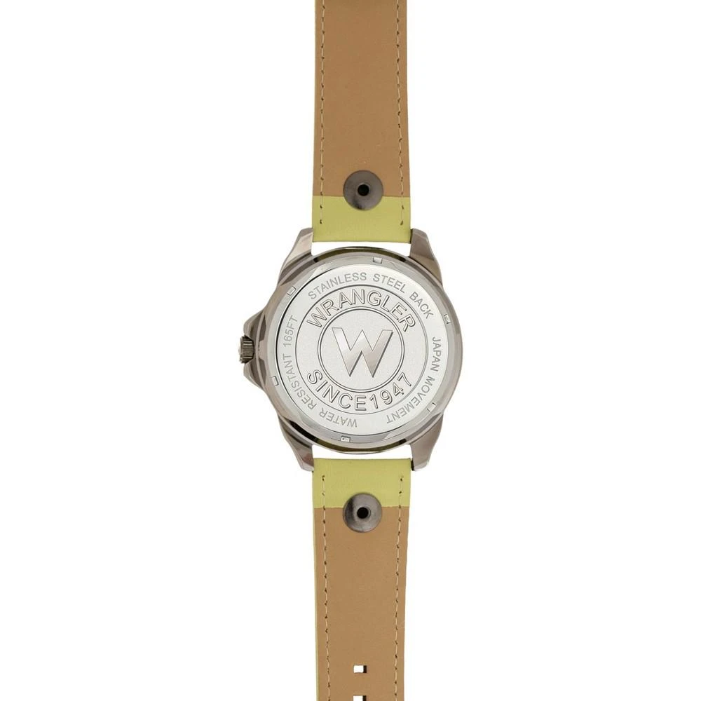 商品Wrangler|Men's Taupe Leather Strap Watch, 46MM,价格¥232,第4张图片详细描述
