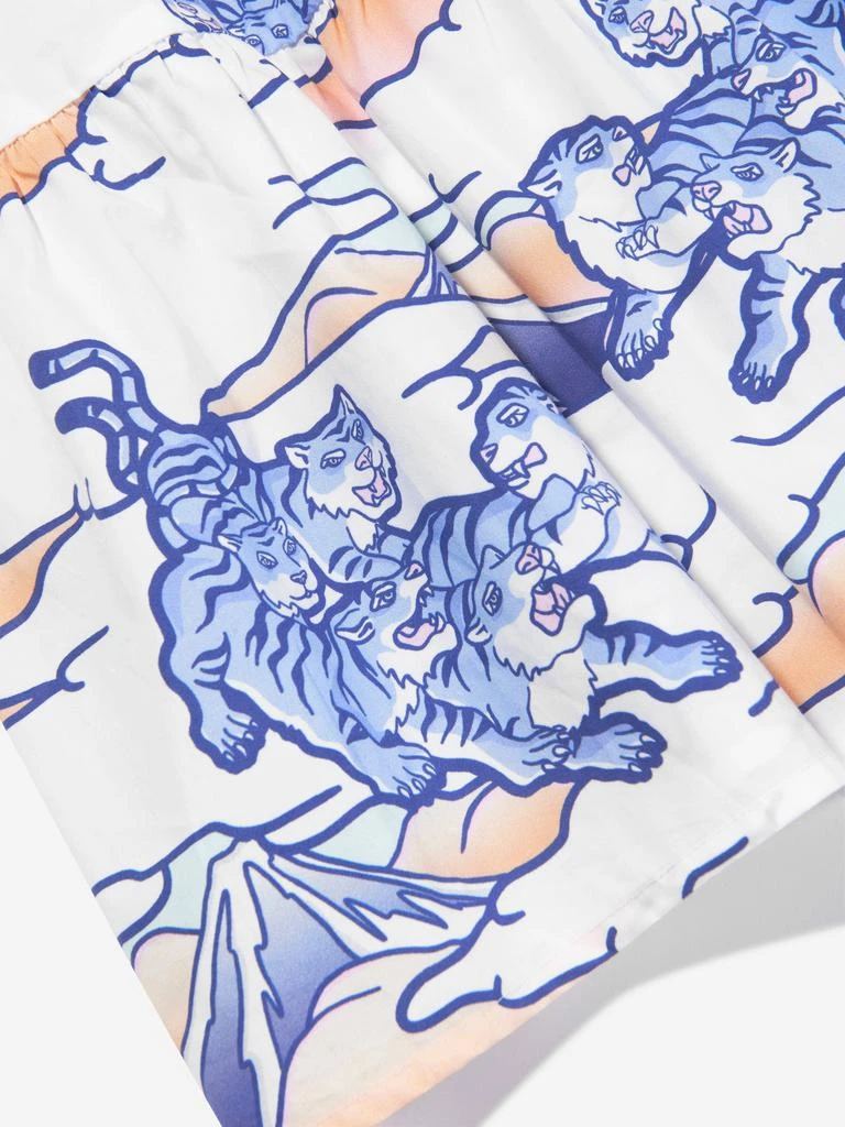 商品Kenzo|KENZO Girls Strappy Tigers Dress in White,价格¥1086,第4张图片详细描述