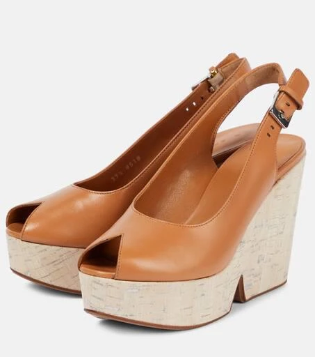 商品Clergerie|Dylan slingback wedge pumps,价格¥2683,第5张图片详细描述