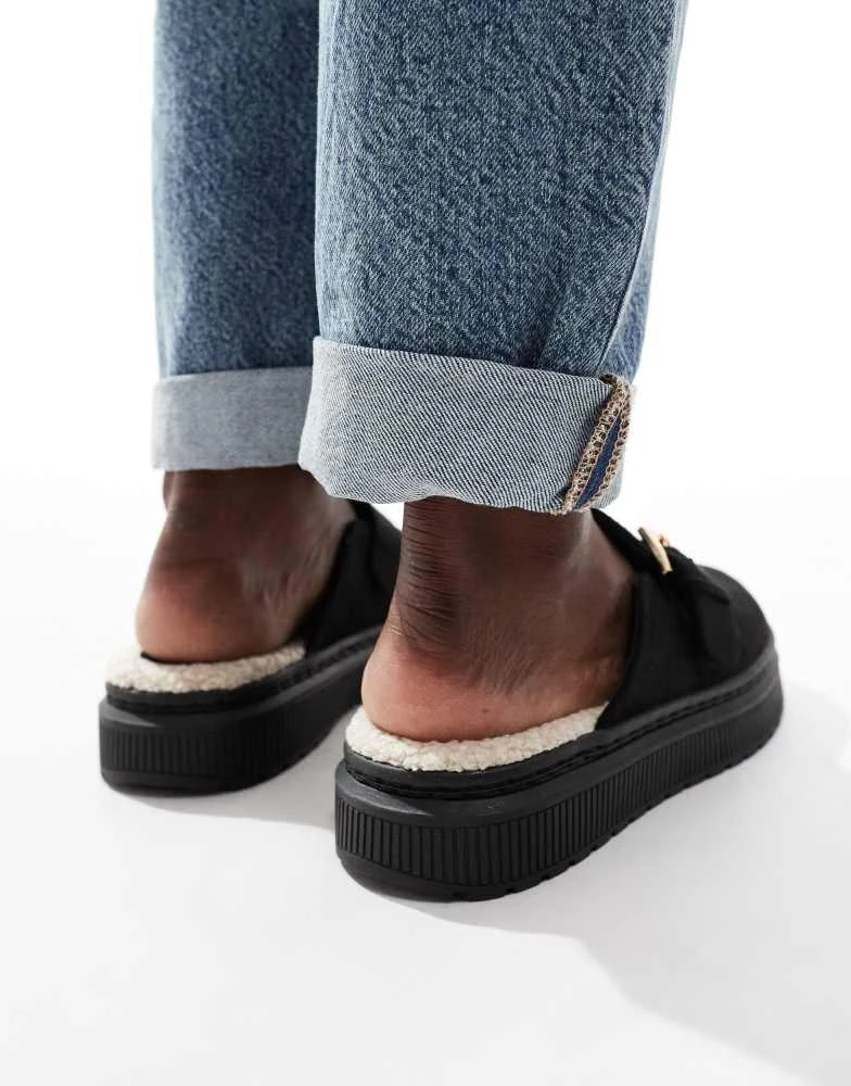 商品London Rebel|London Rebel Donna buckle mules in black,价格¥283,第3张图片详细描述