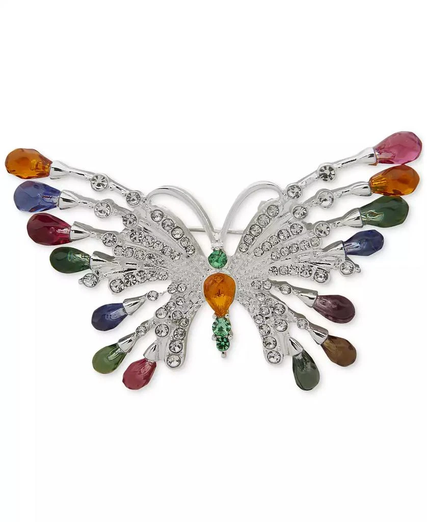 商品Anne Klein|Silver-Tone Crystal & Bead Flying Butterfly Pin,价格¥86,第1张图片