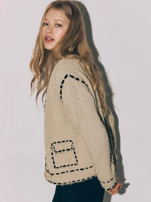 商品TheOpen Product|Stitch Cardigan_Beige,价格¥1689,第2张图片详细描述