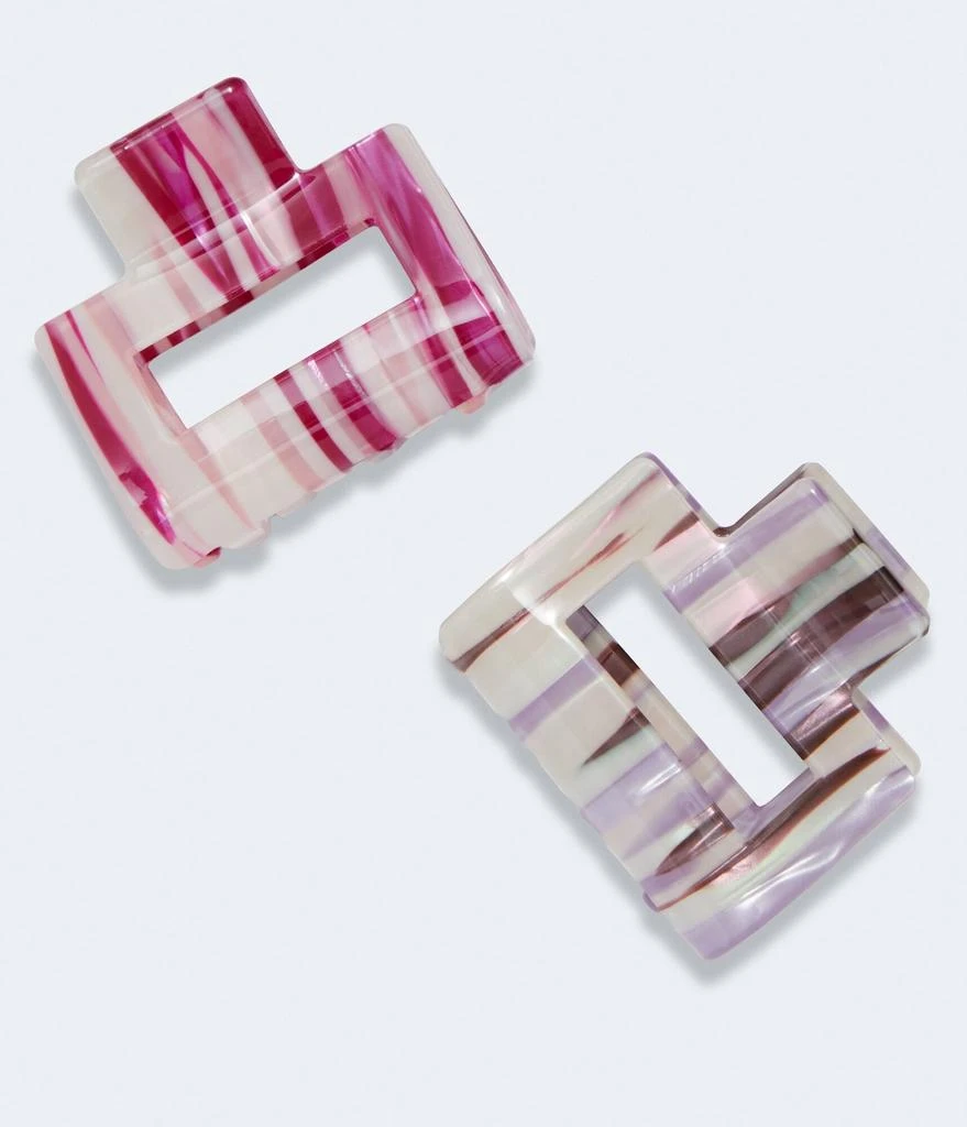 商品Aeropostale|Aeropostale Small Streaky Open Claw Hair Clip 2-Pack,价格¥52,第1张图片