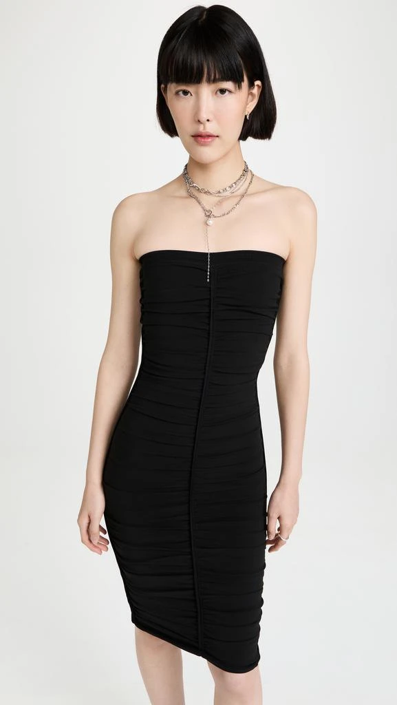 商品Alexander Wang|Alexander Wang 褶饰无肩带中长连衣裙,价格¥1100,第2张图片详细描述