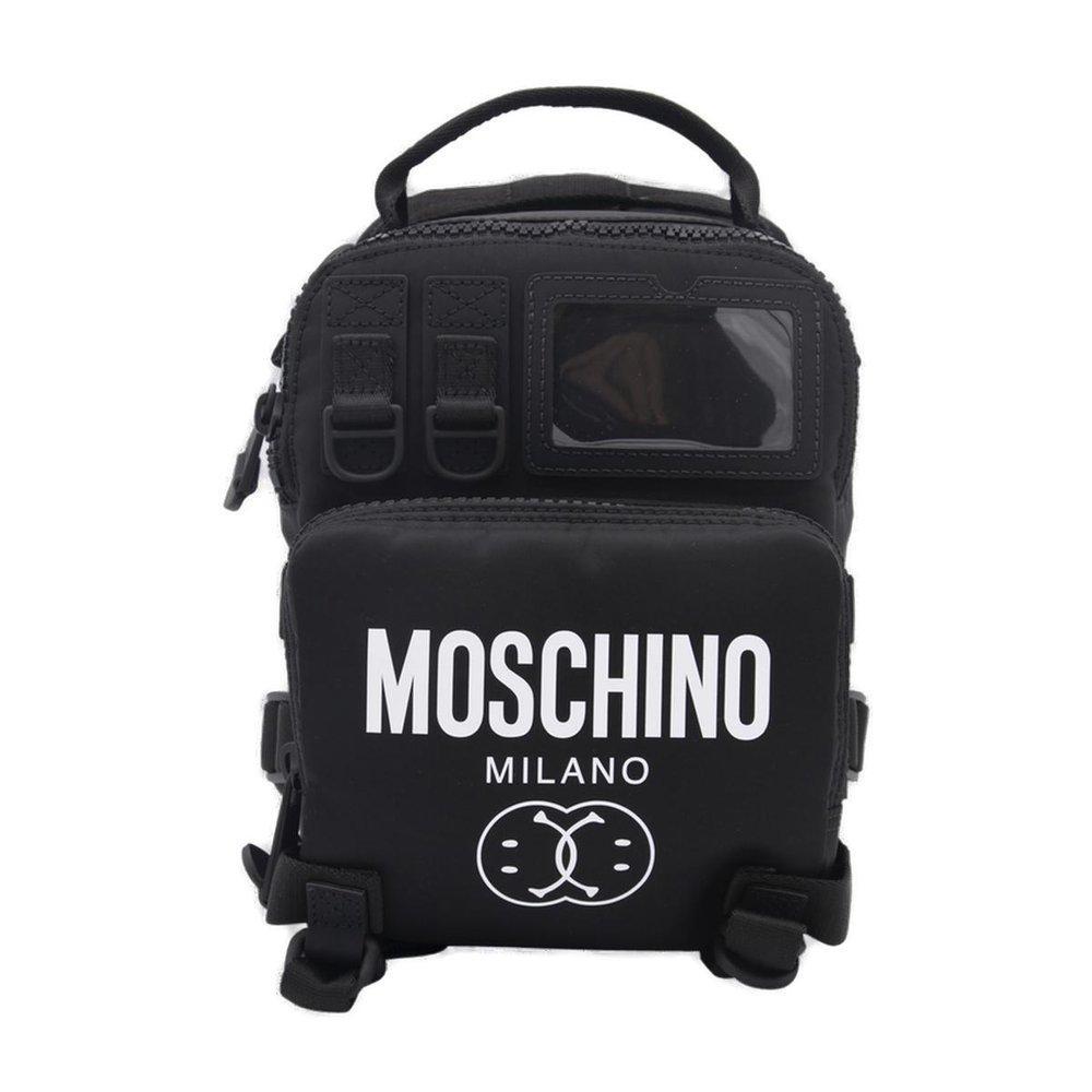 商品Moschino|Moschino Logo Printed Zipped Crossbody Backpack,价格¥3311,第1张图片