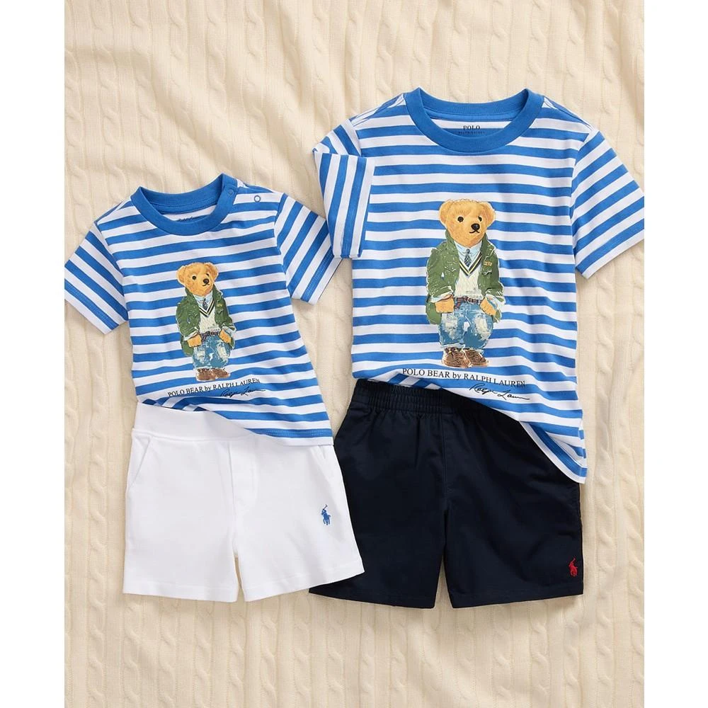 商品Ralph Lauren|Big Boys Polo Bear Striped Cotton Jersey T-shirt,价格¥220,第3张图片详细描述