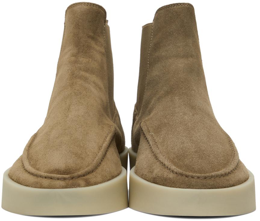Taupe Suede Chelsea Boots商品第2张图片规格展示