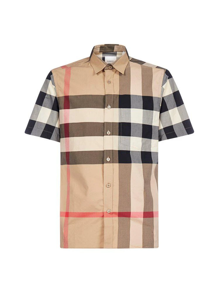 商品Burberry|Burberry Tartan Motif Short-Sleeved Shirt,价格¥2355,第1张图片