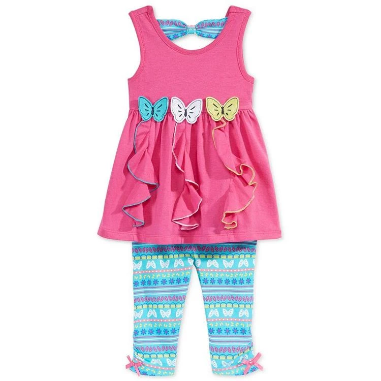 商品Nannette|2-Pc. Butterflies Tunic & Capri Leggings Set, Baby Girls (0-24 months),价格¥57,第1张图片