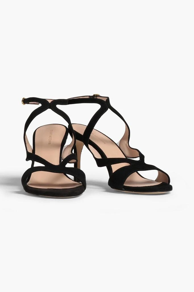 商品Stuart Weitzman|Mariposa PVC-trimmed suede sandals,价格¥505,第3张图片详细描述