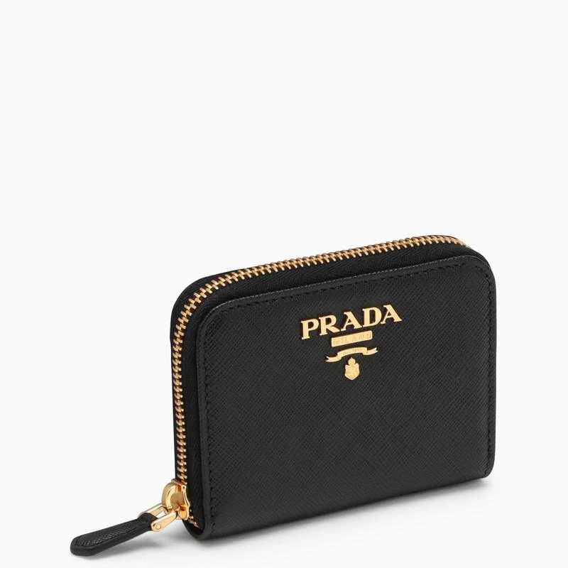 商品Prada|Black small wallet in Saffiano,价格¥4121,第1张图片