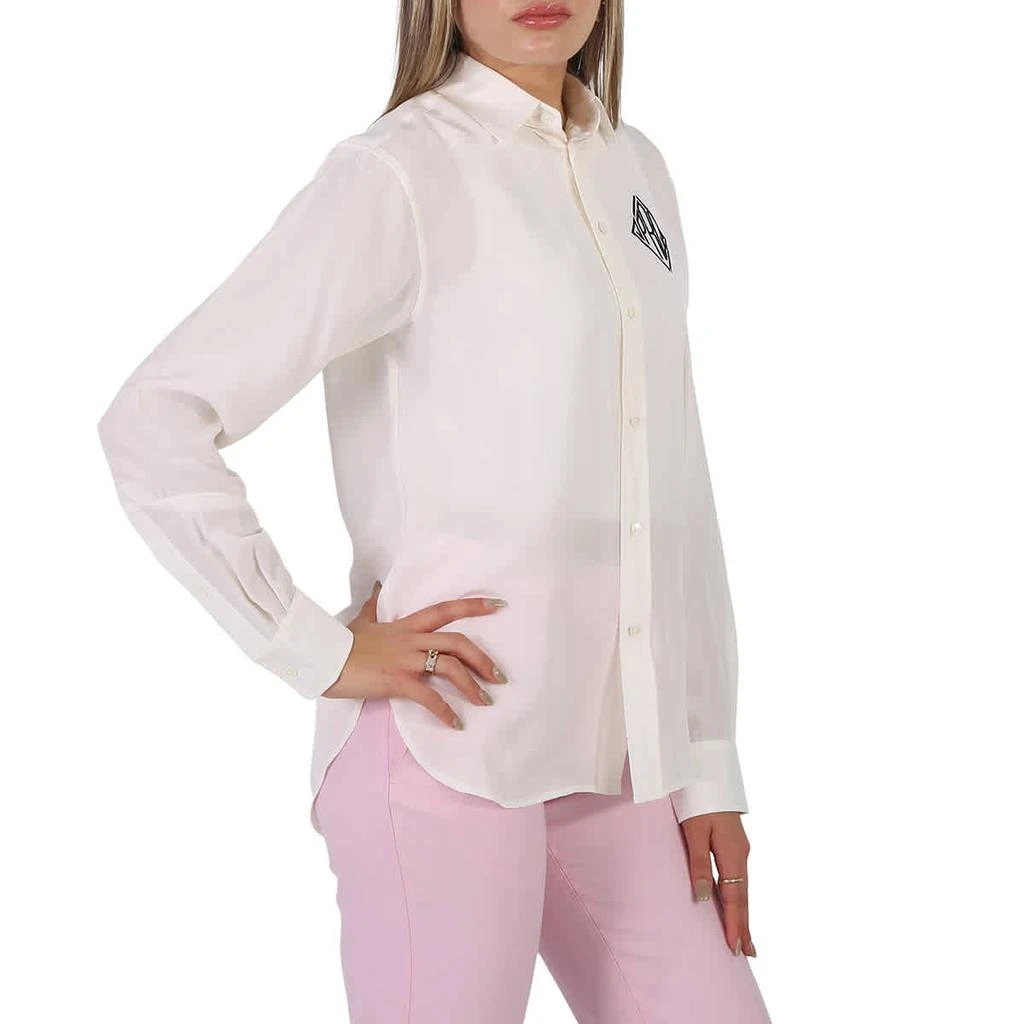 商品Ralph Lauren|Ladies White Silk Broadcloth Shirt,价格¥560,第3张图片详细描述