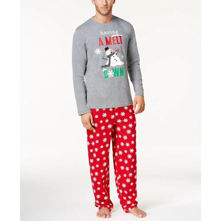商品Family Pajamas|男士雪花图腾睡衣套装,价格¥141,第1张图片