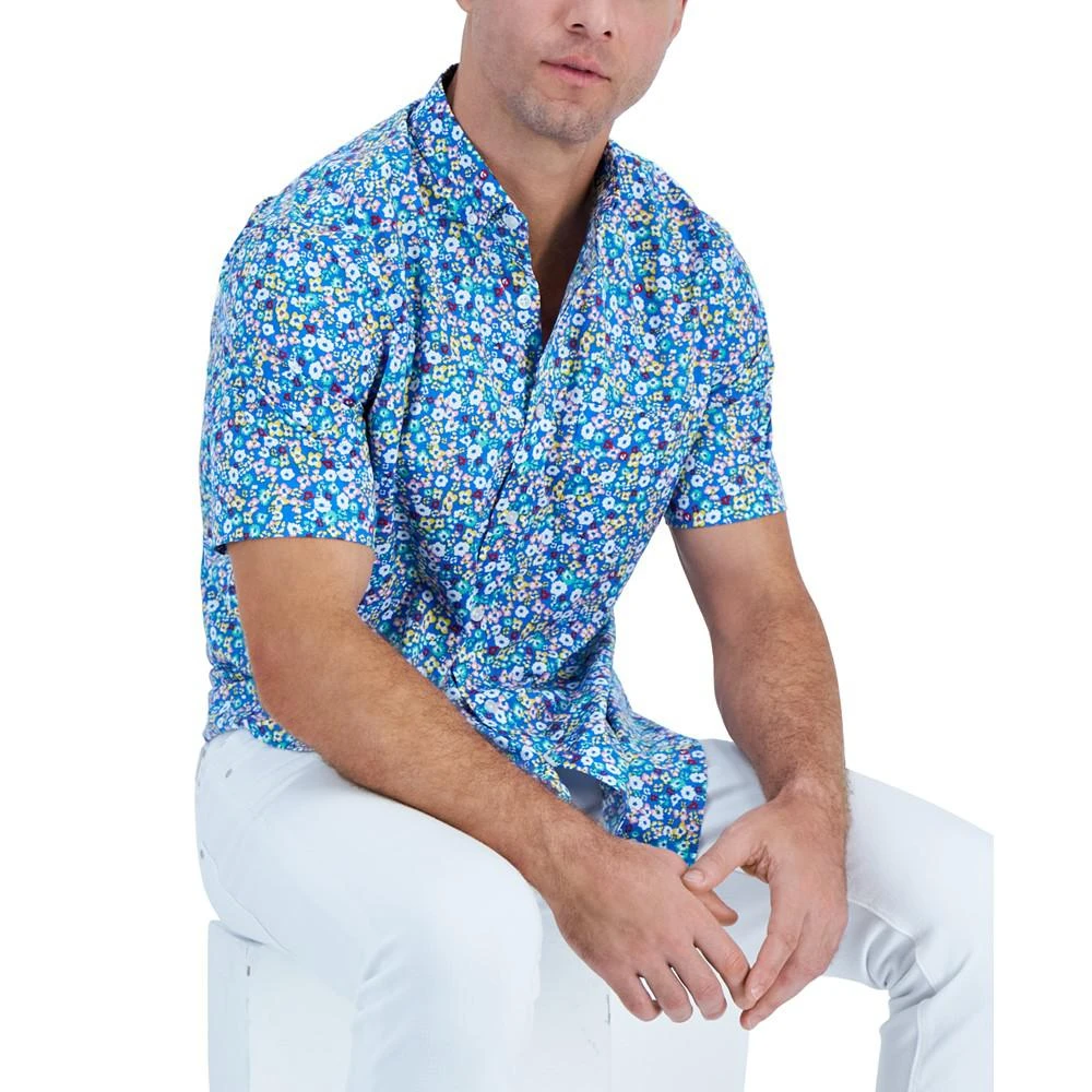 商品Club Room|Men's Short-Sleeve Pena Ditzy Print Shirt, Created for Macy's,价格¥132,第3张图片详细描述