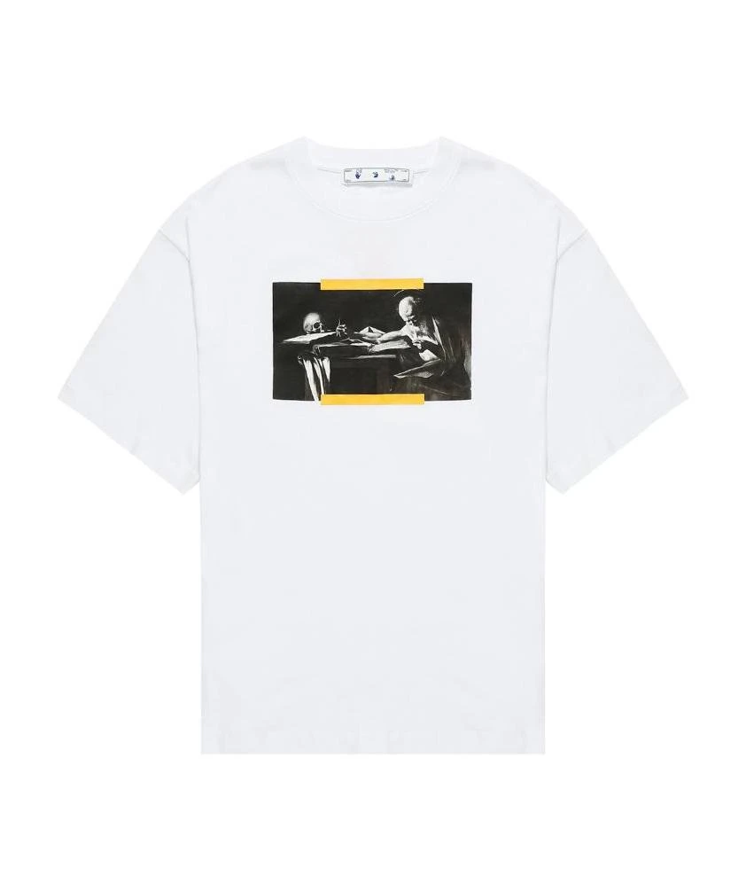 商品Off-White|男印花白棉短袖OMAA120F21JER008-0184（澳门仓发货）,价格¥2319,第1张图片